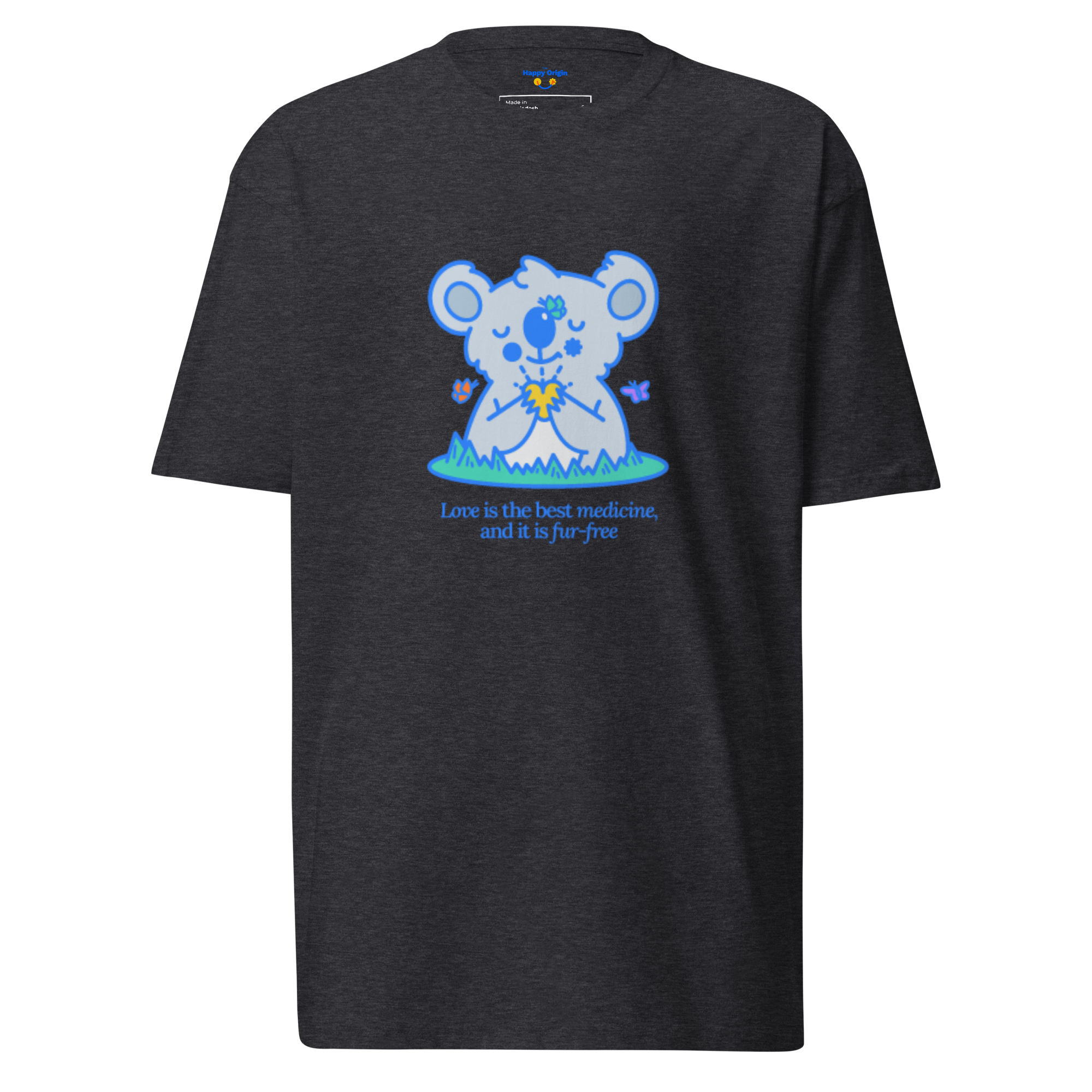 Love is the best Medicine dark grey graphics Tee