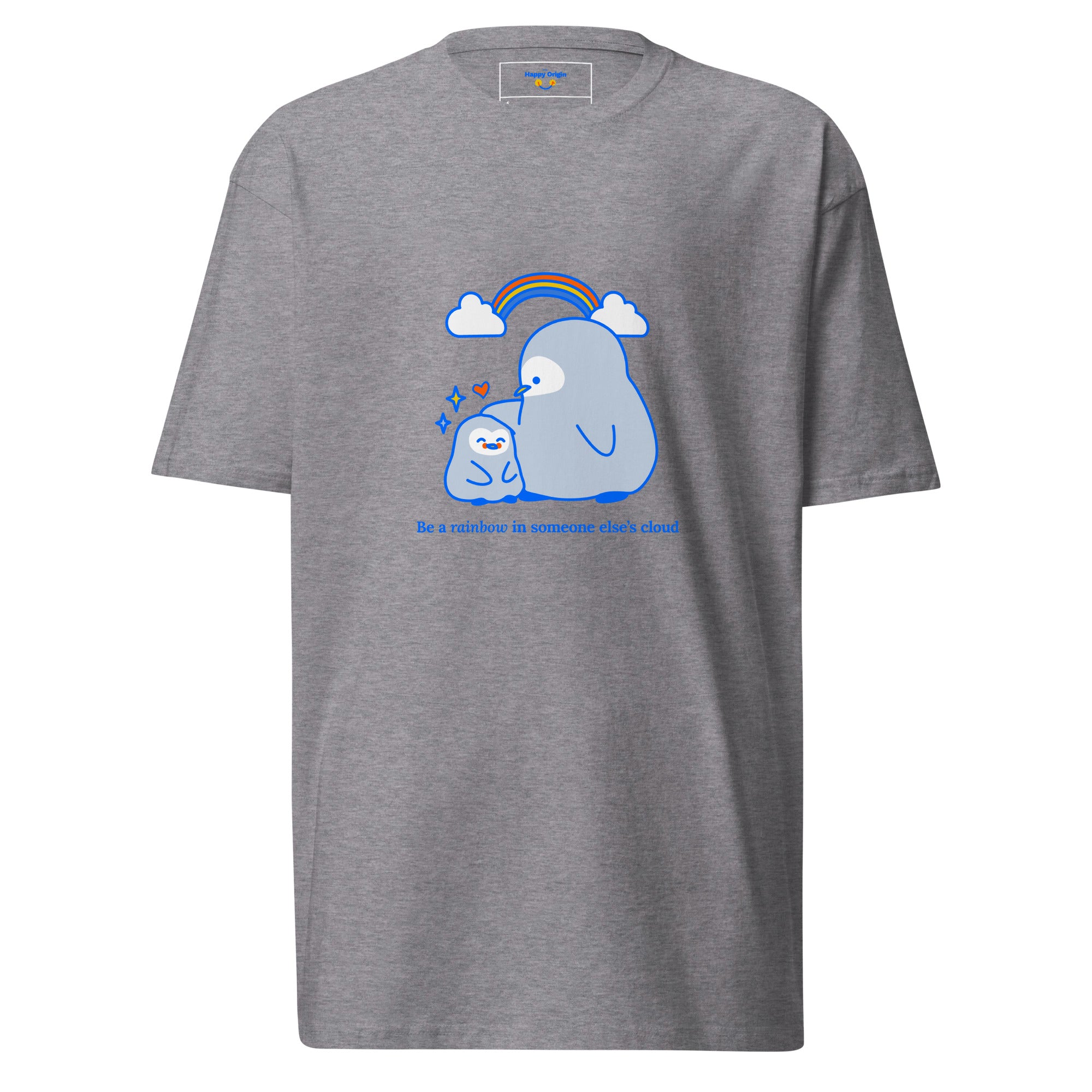 The Happy Origin - Be a Rainbow Light Grey T-shirt